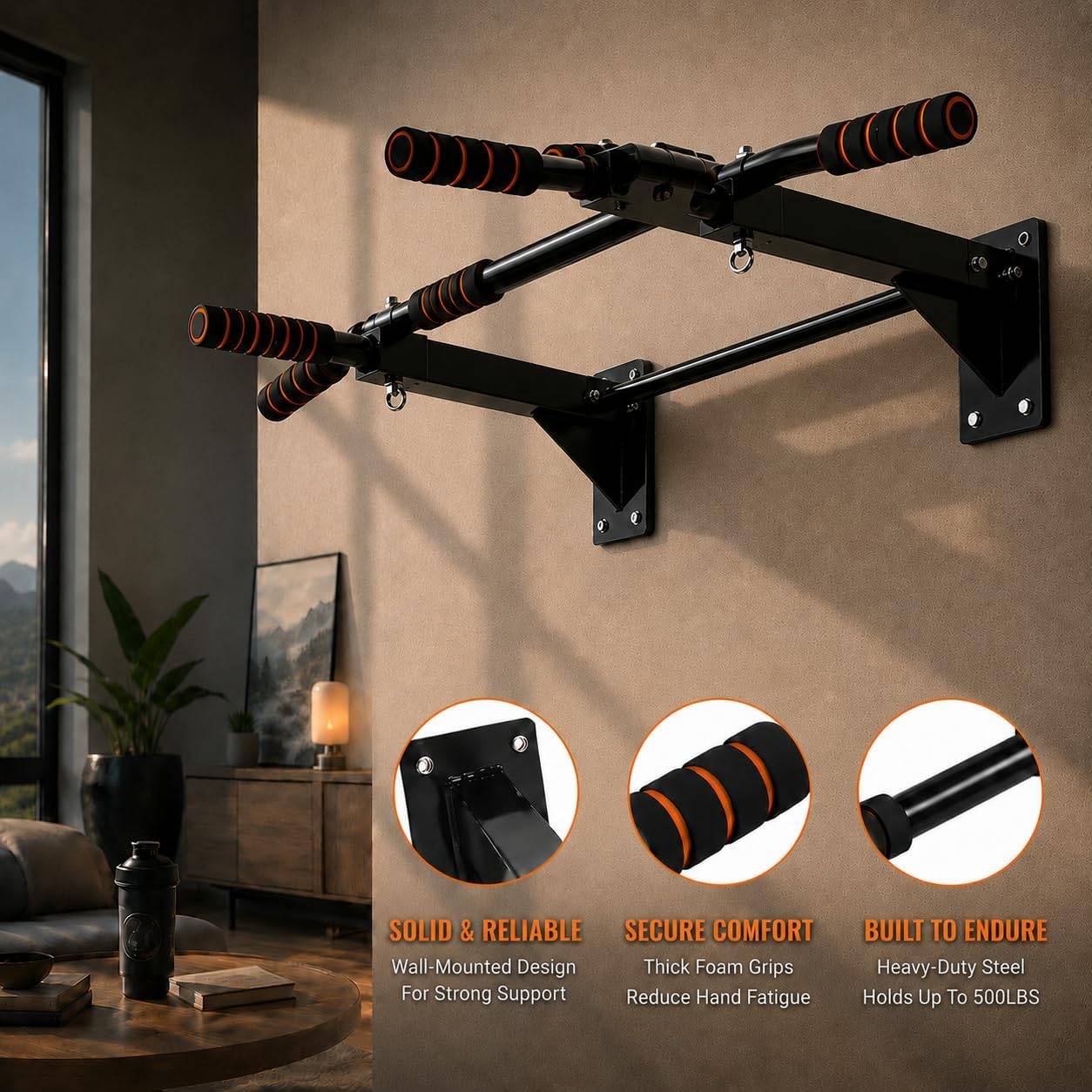 Pull-Up Bar for Home Gym, Wall - Pull Up Bar review and price