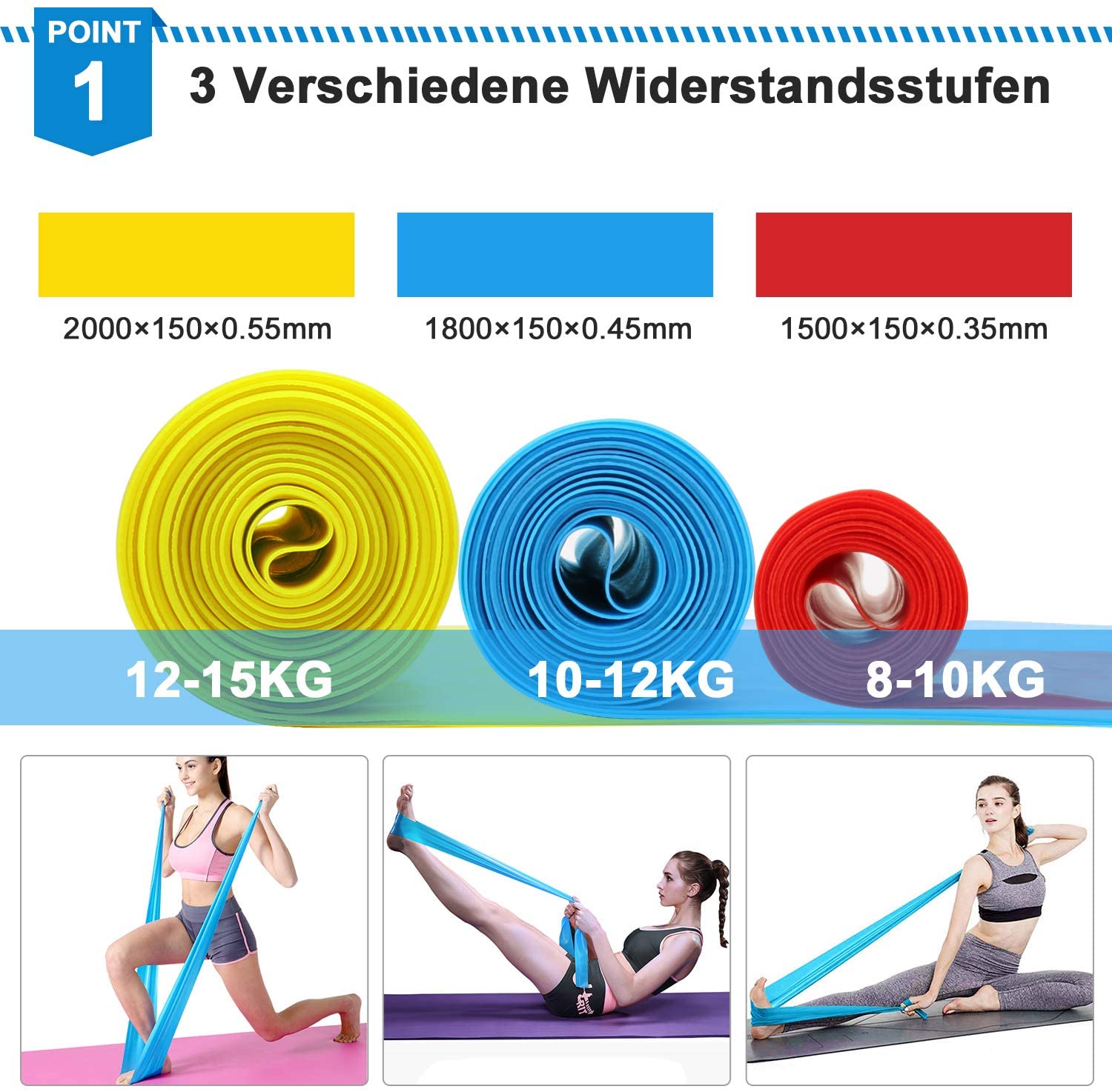 Elastic Fitness Bands 3Pcs Res - Crossfit Belt review and price