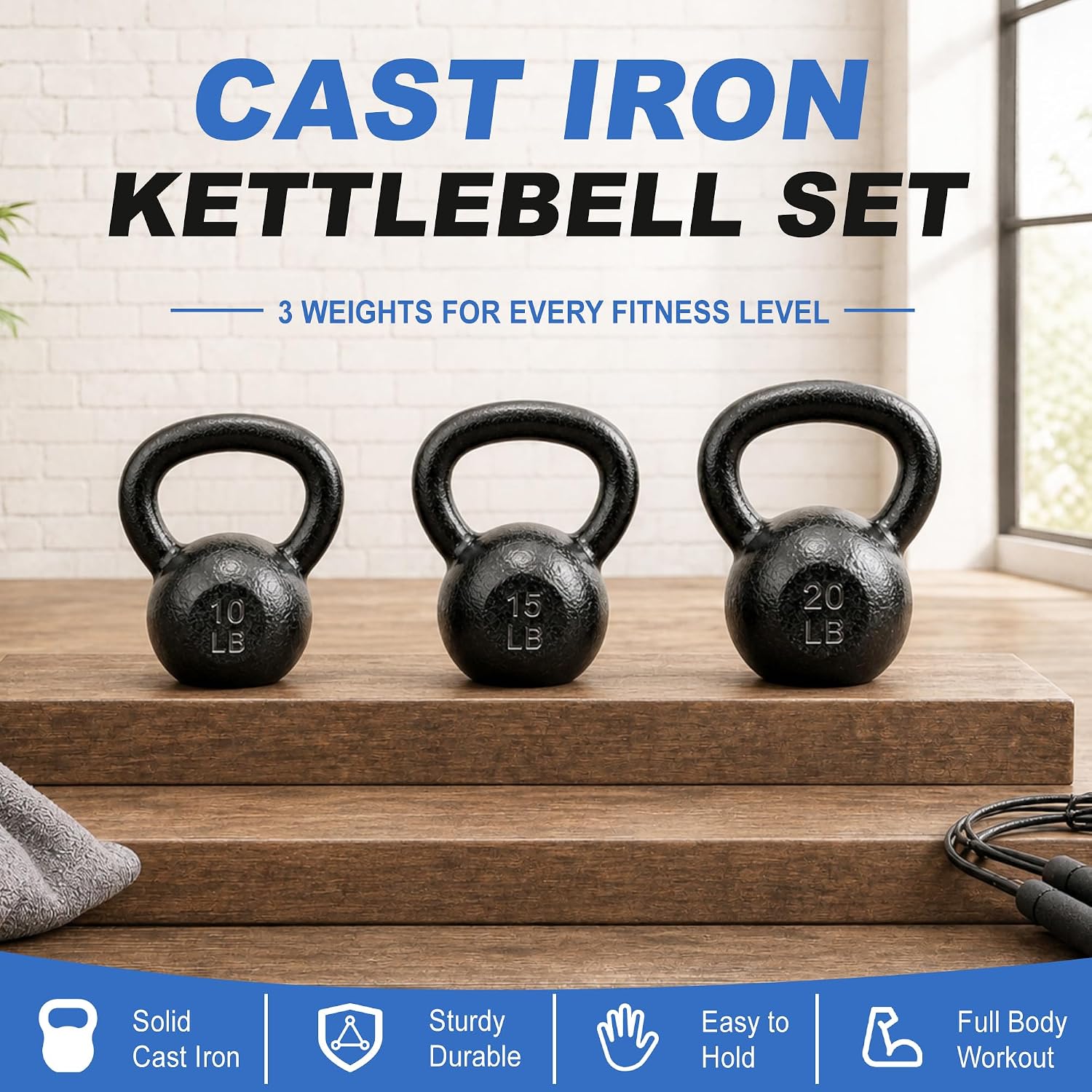 Cast Iron Kettlebells 5-50 LB  - Kettlebell review and price