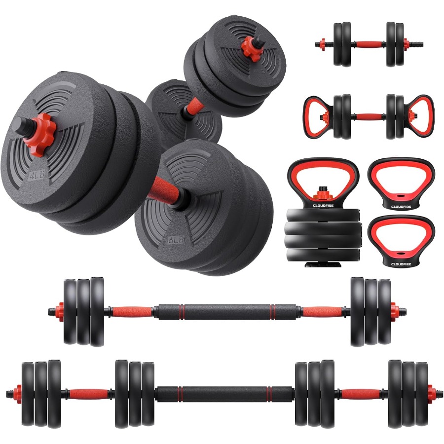 Adjustable Dumbbells Set, 60LB - Kettlebell review and price
