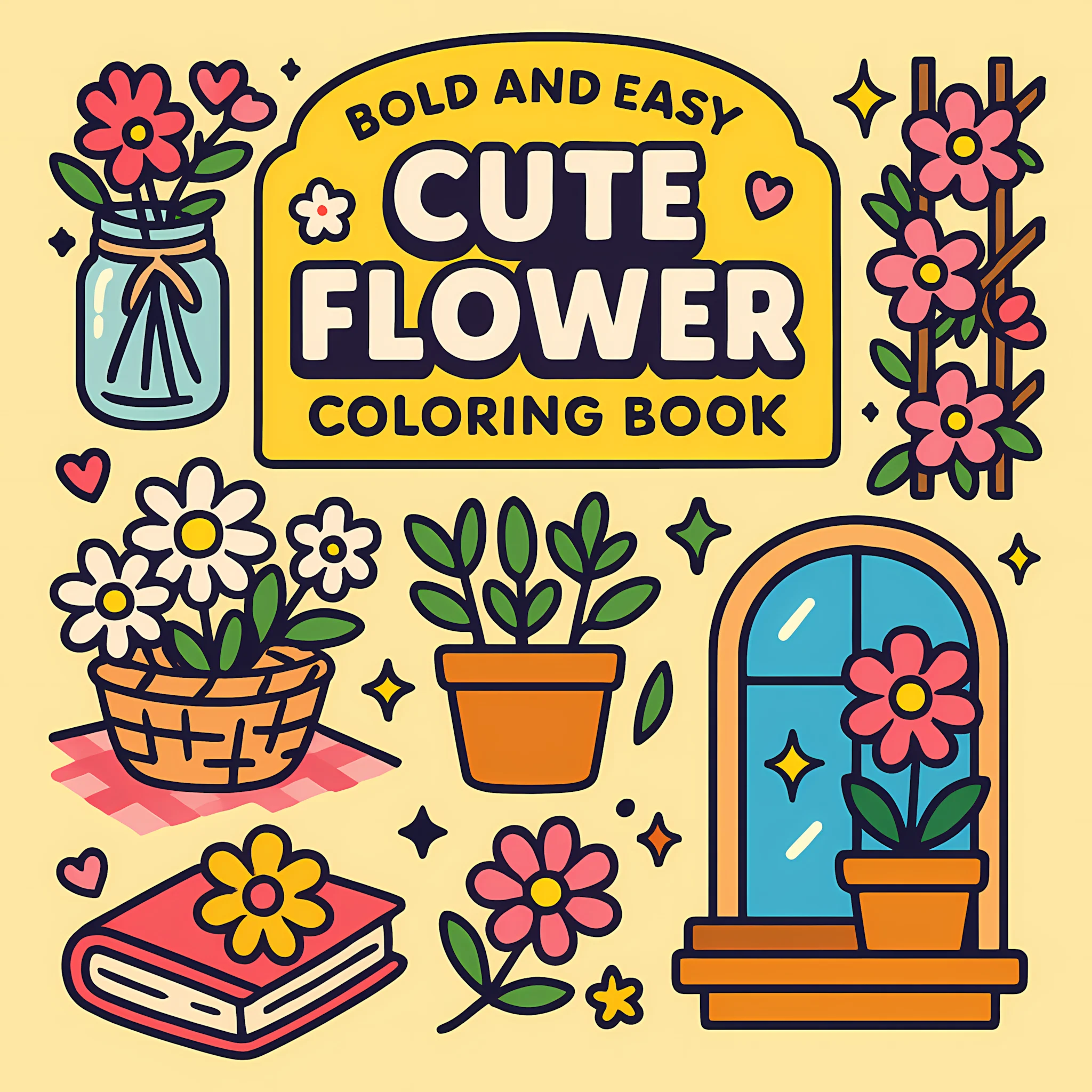 Easy Cute Flower Coloring Book - Chalk Bag review and price