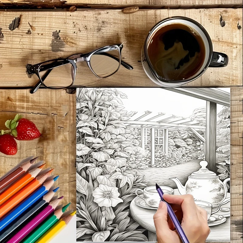 Tea In The Gardens Coloring Bo - Chalk Bag review and price