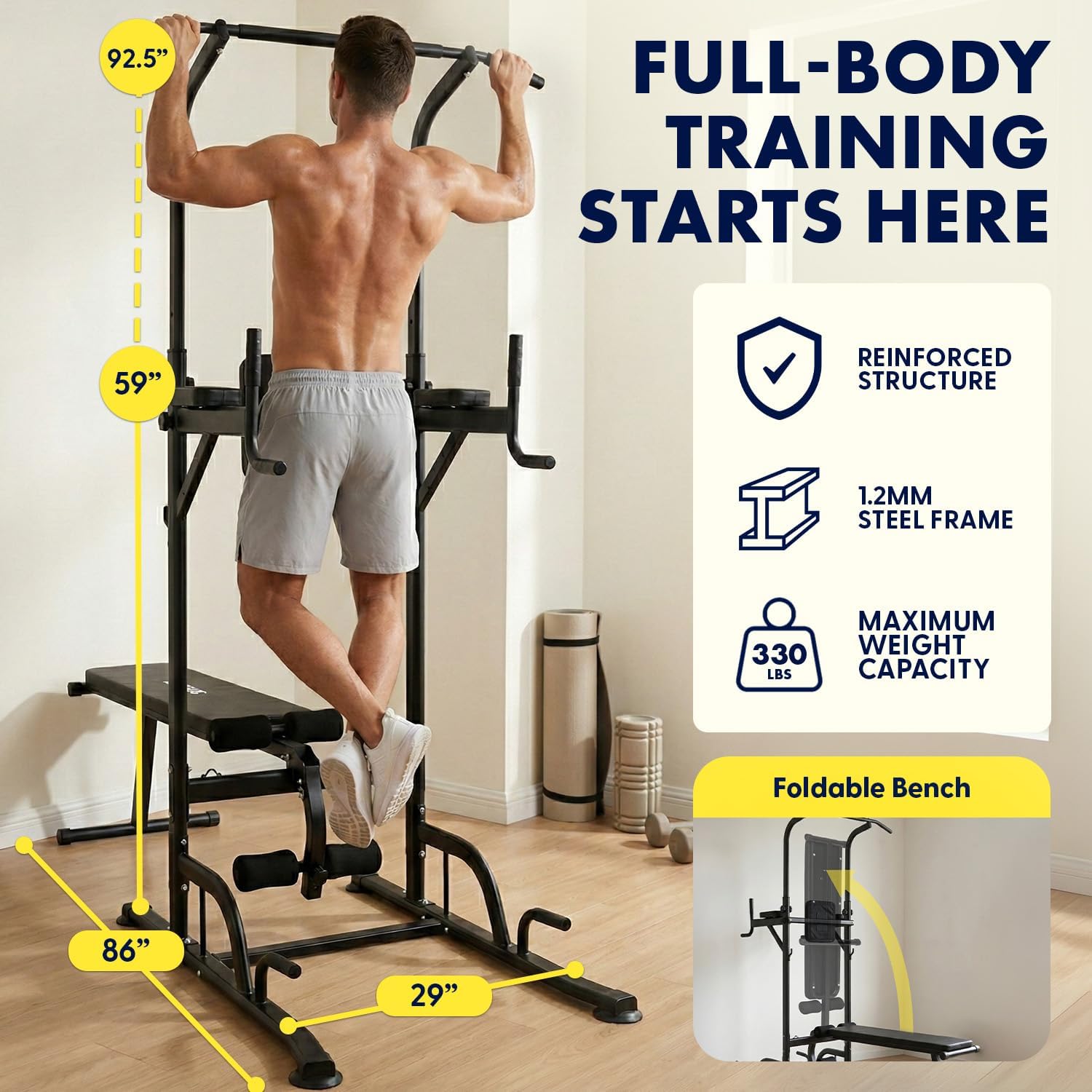 All-in-One Power Tower Pull-Up - Pull Up Bar review and price